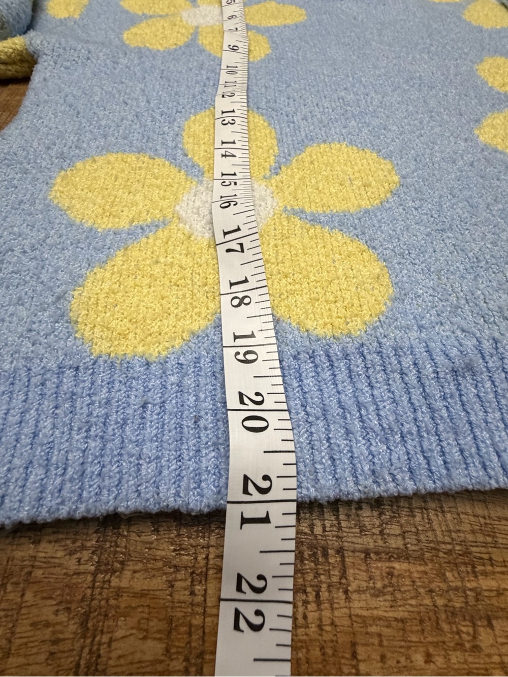 Pastel Blue Floral Crewneck Sweater - Picture 7 of 7